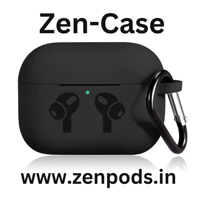 Zen-Case Silicon Cover + Triple Layer Shock Absorbing Protection + Keychain mount for Zenpods Pro 2