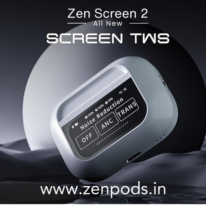 Zen Screen 2 with 1.41" HD Touch Screen Display + 100% ANC + GPS Tracking (Find my Device) + High Bass Drivers