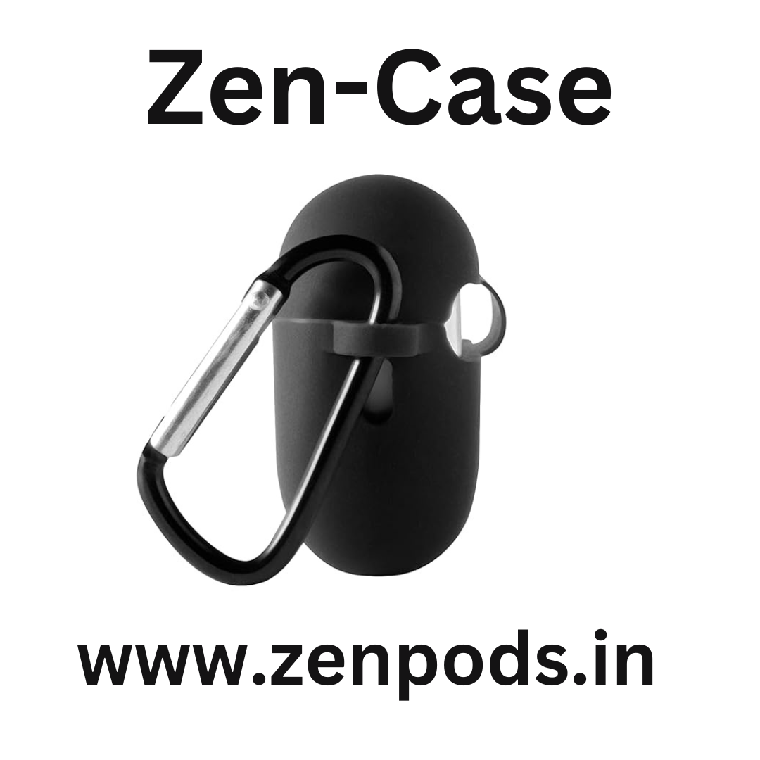 Zen-Case Silicon Cover + Triple Layer Shock Absorbing Protection + Keychain mount for Zenpods Pro 2