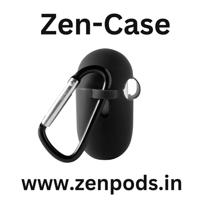 Zen-Case Silicon Cover + Triple Layer Shock Absorbing Protection + Keychain mount for Zenpods Pro 2