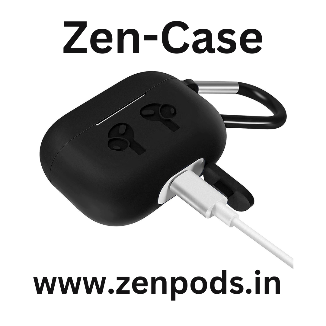 Zen-Case Silicon Cover + Triple Layer Shock Absorbing Protection + Keychain mount for Zenpods Pro 2